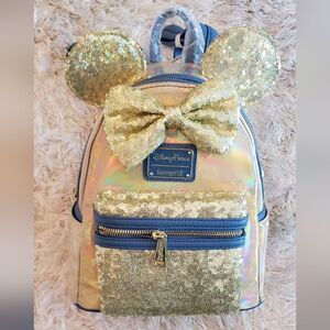 Disney Parks Walt Disney World 50th Anniversary Loungefly Minnie Mouse  Backpack
